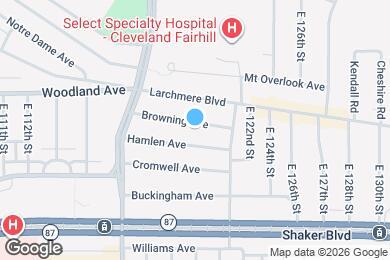 Map image of the property - 11916 Browning Ave