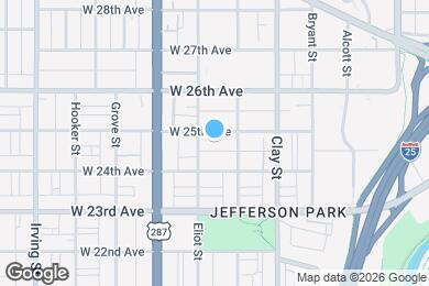 Map image of the property - 2836 W 25th Ave