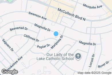 Map image of the property - 1971 Cliffrose Dr