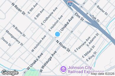 Map image of the property - 102 E Unaka Ave