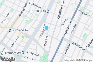 Map image of the property - 2089 Ryer Ave