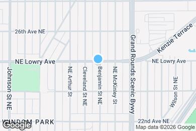 Map image of the property - 2354 Benjamin St NE