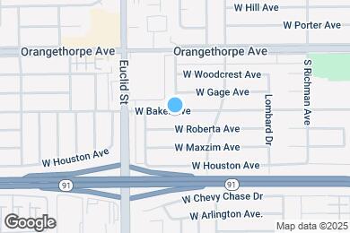 Map image of the property - 800 W Baker Ave