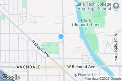 Map image of the property - 2806 W Henderson St