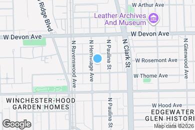 Map image of the property - 6321 N Hermitage Ave