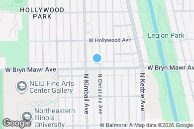Map image of the property - 3338 W Bryn Mawr Ave