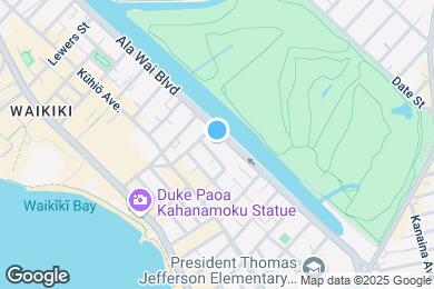 Map image of the property - 2421 Ala Wai Blvd