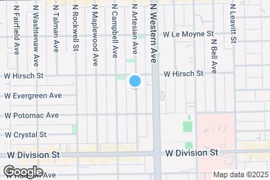 Map image of the property - 1326 N Artesian Ave