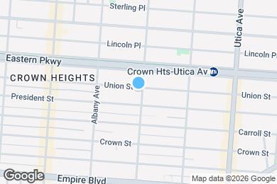Map image of the property - Gorgeous Spacious 3 Bedroom in Prime Crown Heights
