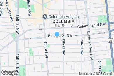 Map image of the property - 1328 Harvard St NW