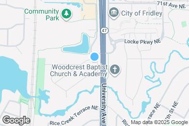 Map image of the property - 6890 University Ave NE