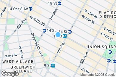Map image of the property - W 13 ST/6th Ave Well-Kept Open Plan 1BR wi...