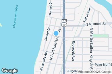 Map image of the property - 1502 N Fort Harrison Ave