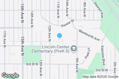 Map image of the property - 405 10th Ave N