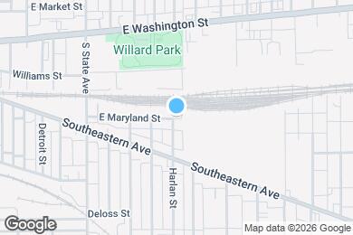 Map image of the property - 2038 E Maryland St