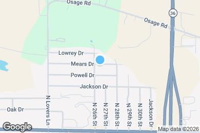 Map image of the property - 2604 Mears Dr
