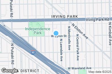 Map image of the property - 3719 W Byron St