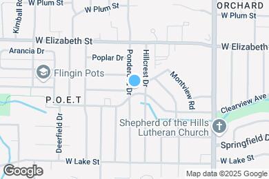 Map image of the property - 1040 Ponderosa Dr