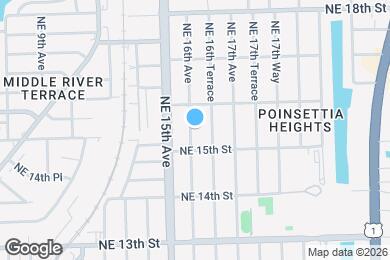 Map image of the property - 1520 NE 16th Ave