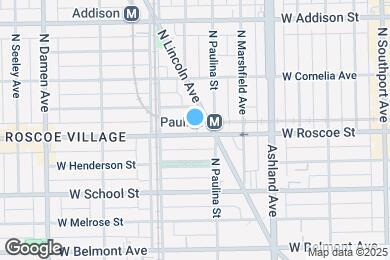 Map image of the property - 1718 W Roscoe St