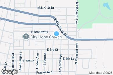 Map image of the property - 1100 E 2nd St