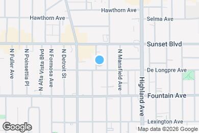Map image of the property - 1406 N Sycamore Ave