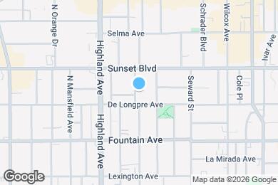 Map image of the property - 1418 N Las Palmas Ave