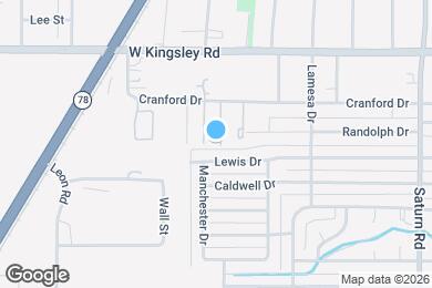 Map image of the property - 1926 Cranford Dr