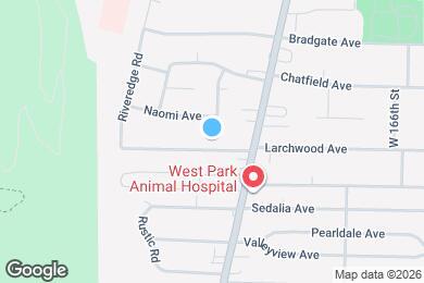 Map image of the property - 17640 Larchwood Ave