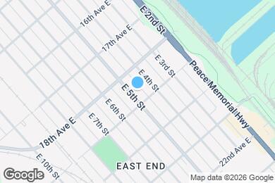 Map image of the property - 1825 E 5th St