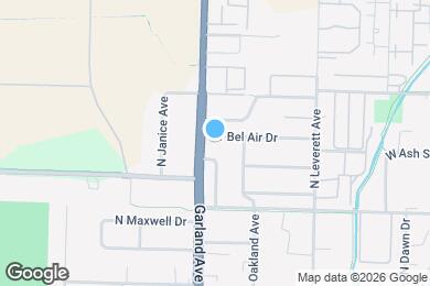 Map image of the property - 1039 W Bel Air Dr