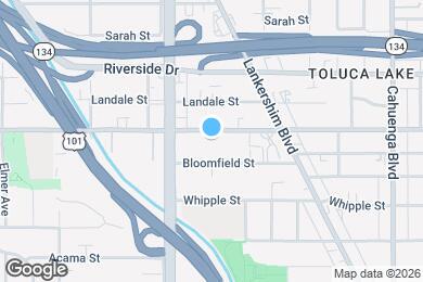Map image of the property - 10920 Moorpark St
