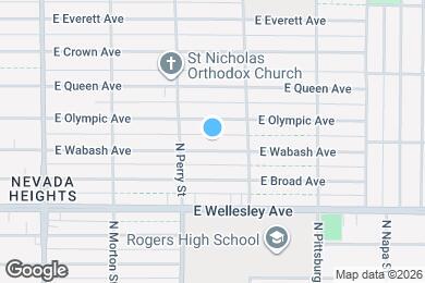 Map image of the property - 1425 E Wabash Ave