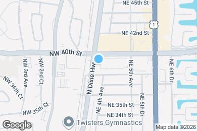 Map image of the property - 3939 NE 5th Ave