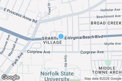 Map image of the property - 2423 E Virginia Beach Blvd