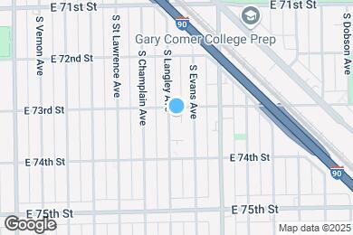 Map image of the property - 7309 S Langley Ave