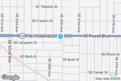 Map image of the property - 5933 SE Lafayette St