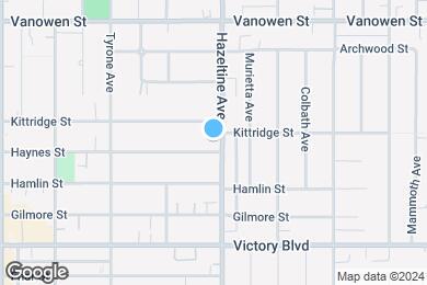 Map image of the property - 6545 Hazeltine Ave. Van Nuys, CA.