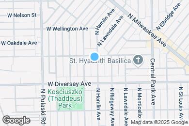 Map image of the property - 2844 N Hamlin Ave