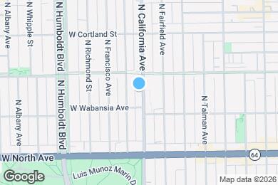 Map image of the property - 1732 N California Ave