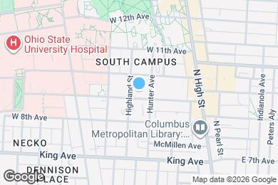 Map image of the property - 134 W 9th Ave