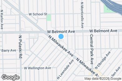 Map image of the property - 3137 N Hamlin Ave