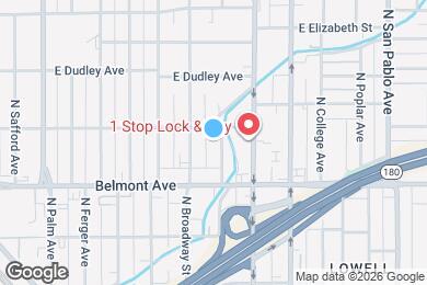 Map image of the property - 575 N Yosemite Ave