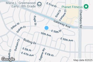 Map image of the property - 14922 E 50th Dr