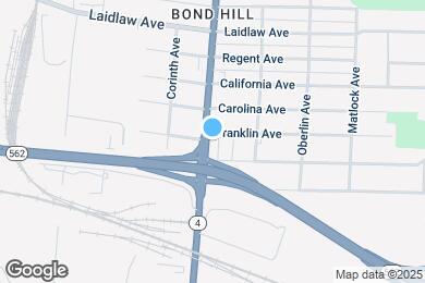 Map image of the property - 1201 Franklin Ave