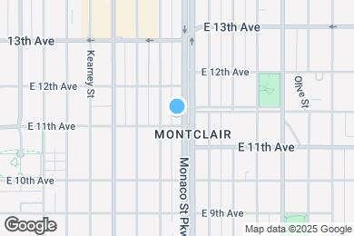 Map image of the property - 1105 N Monaco St Pkwy