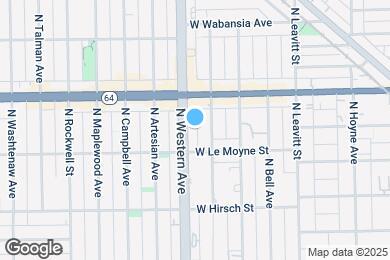 Map image of the property - 1523 N Western Ave