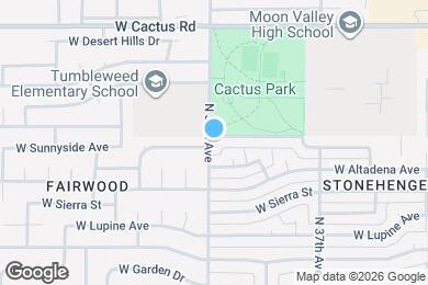 Map image of the property - 3849 W Poinsettia Dr