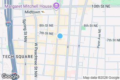 Map image of the property - 855 Peachtree St NE