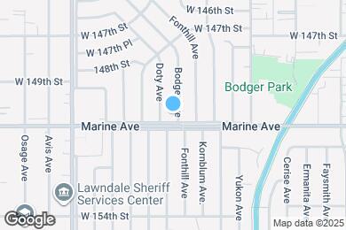 Map image of the property - 15017 Bodger Ave
